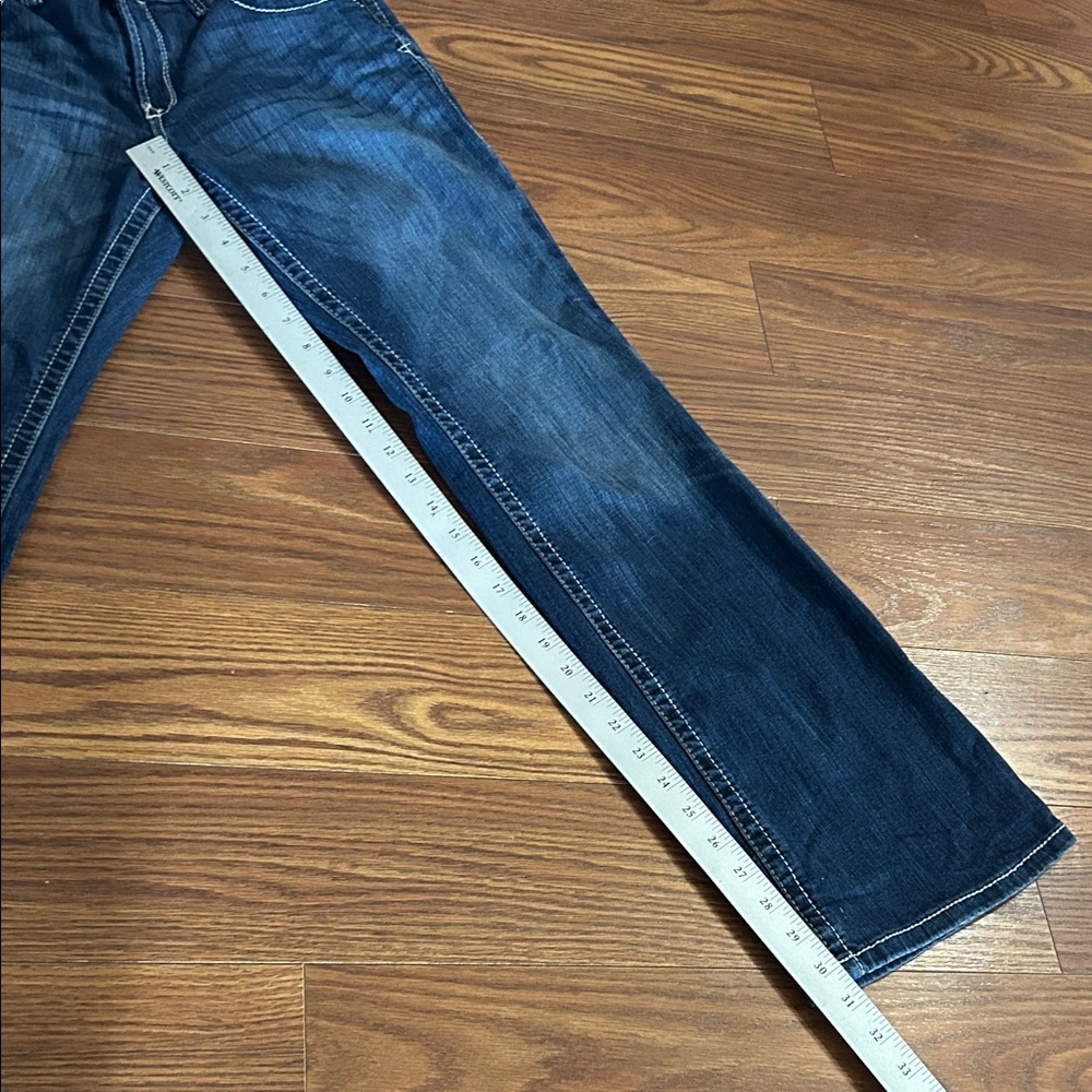 Ariat R.E.A.L. Mid Rise Stretch Entwined Boot Cut Jeans Med‎ Wash Size 32 Short - Picture 6 of 10